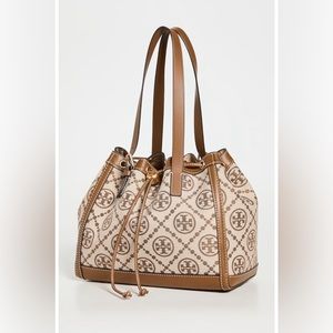 Tory Burch Women's T Monogram Jacquard Tote Hazelnut